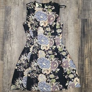 AX Paris Gray and Pink A-line Mini Dress